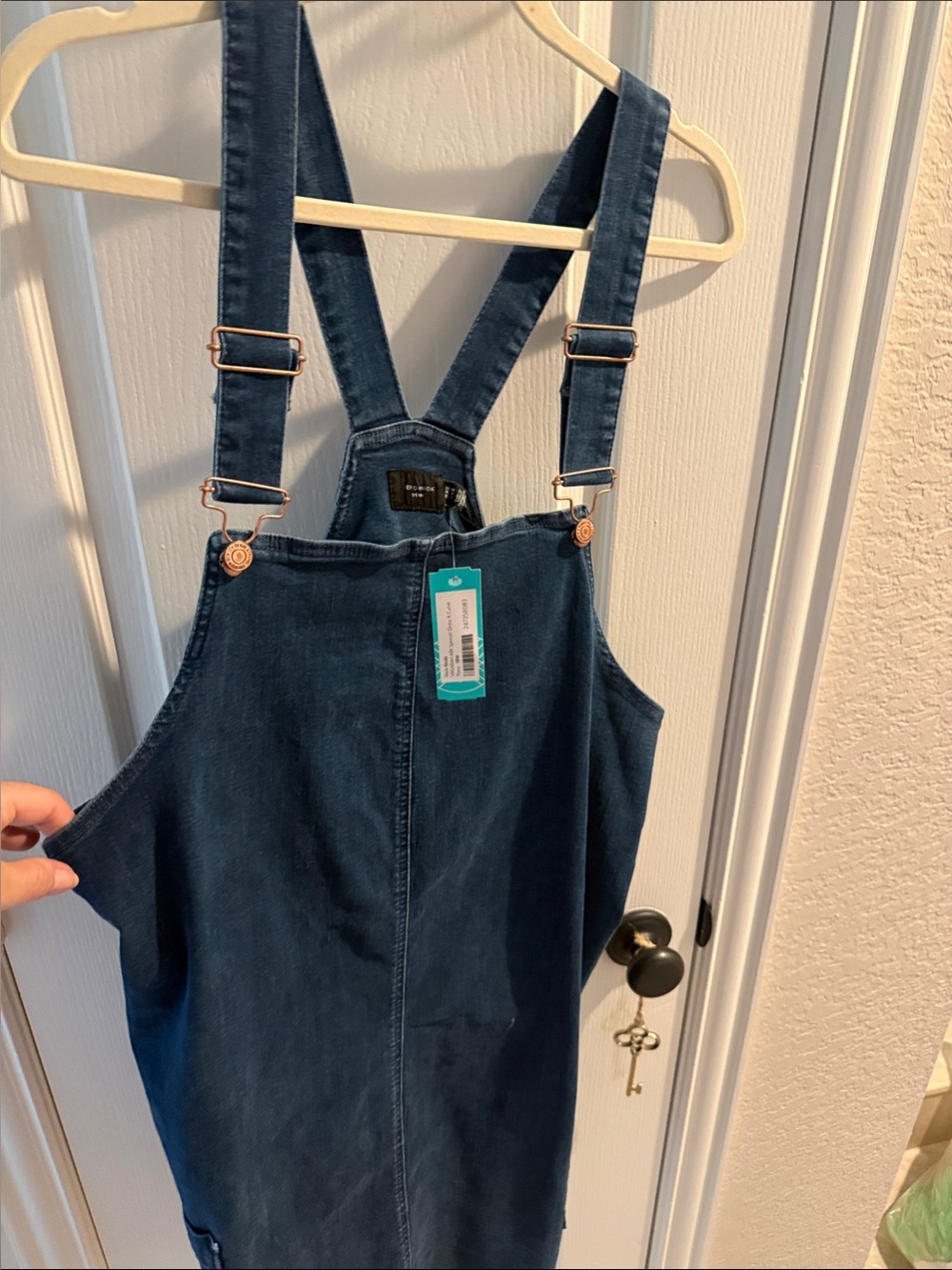 Vero Moda Indigo Denim Overall Dress with Adjustable Straps
